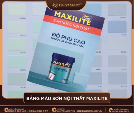 Bảng màu sơn nội thất Maxilite