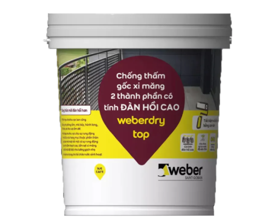 Chống thấm gốc xi măng của weberdry top - Lon 5kg