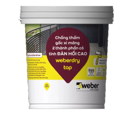 Chống thấm gốc xi măng của weberdry top - Thùng 15Kg