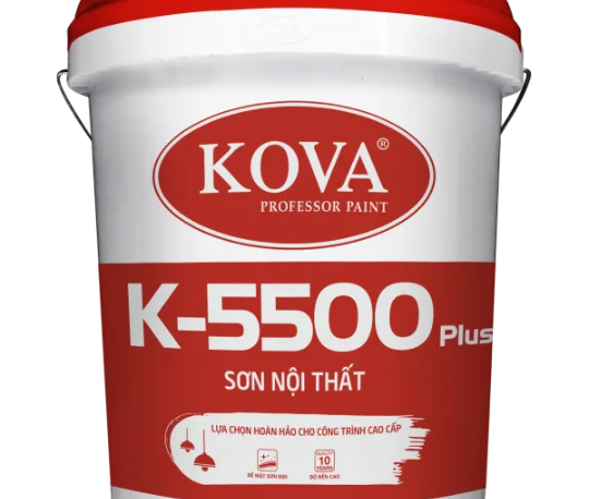 Sơn nước nội thất bán bóng cao cấp KOVA K-5500 Plus lon 3,5L