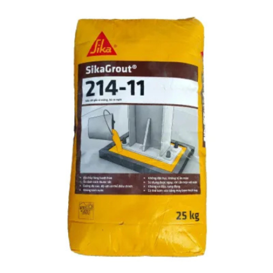 Vữa rót gốc xi măng của SIKA SIKAGROUT 214 - 11 - 25Kg