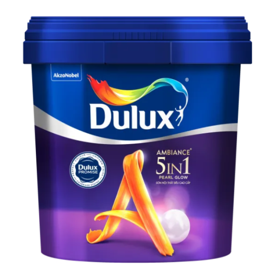 Sơn nội thất Dulux Ambiance 5 in 1 Pearl Glow bóng mờ 66A lon 5L