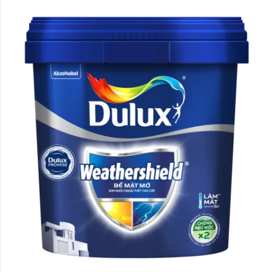 Sơn ngoại thất Dulux Weathershield bề mặt mờ BJ8 1L