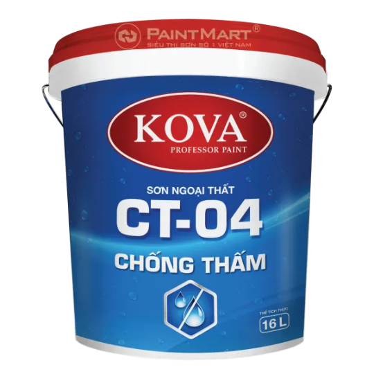 Sơn ngoại thất cao cấp KOVA CT-04 CHỐNG THẤM - THÙNG 16L